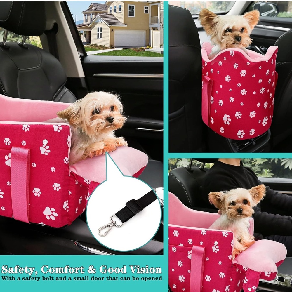 Cullaby Center Console Dog Car Seat for Small Dogs Under 15 lbs NEW - Picture 2 of 11